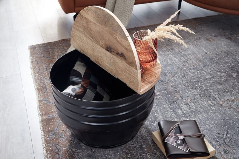 Willowdale Sofabord cm Rund - Brun / sort - Møbler - Borde - Sofabord