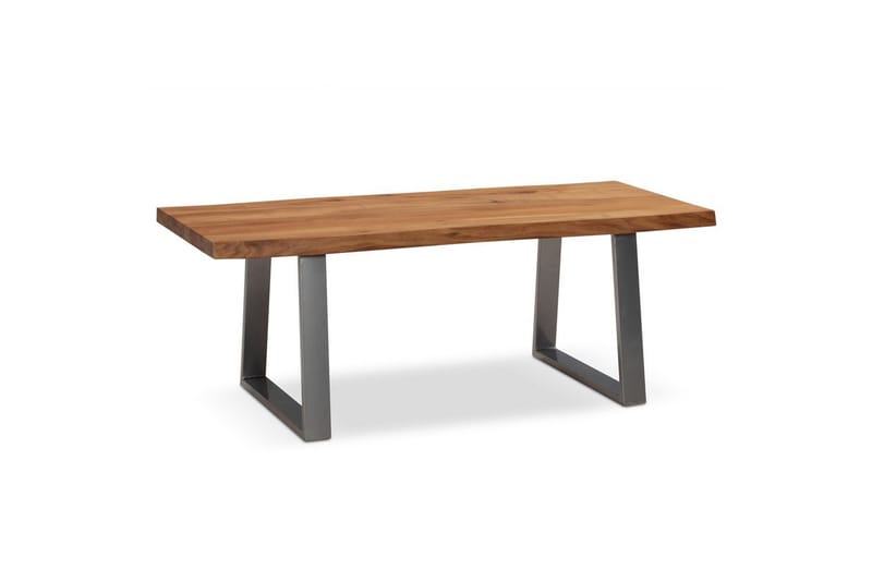 Sofabord Wohnling 120 cm massivt træ, trækant, rektangulær, landstil Sølv, Lige Løbere - Sølv, Lige Løbere - Møbler - Borde - Sofabord