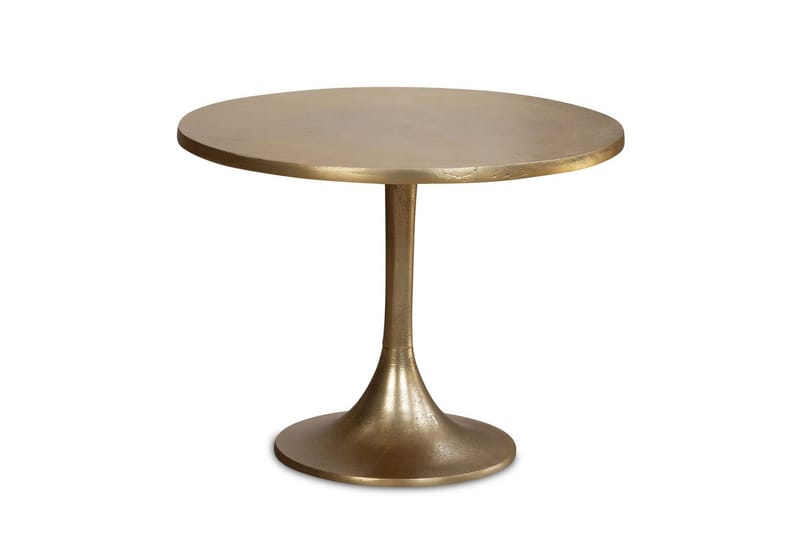 Sofabord Wohnling 60 cm Rundt Guld Farvet Metal Ramme Industriel - Møbler - Borde - Sofabord