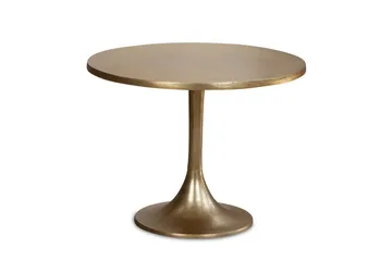 Sofabord Wohnling 60 cm Rundt Guld Farvet Metal Ramme Industriel - Møbler - Borde - Sofabord