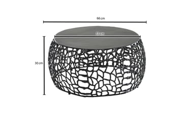 Sofabord Wohnling Aluminiumsstøbning, rund 60 cm håndlavet, moderne stil Sort - Sort - Møbler - Borde - Sofabord
