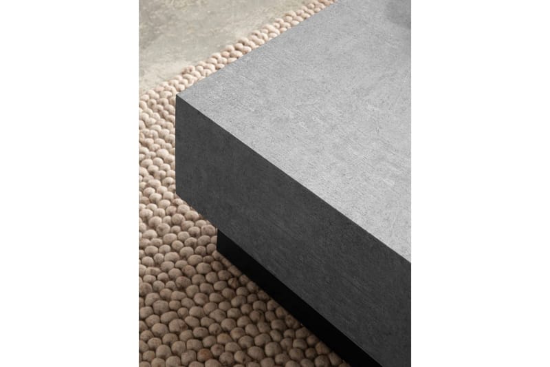 Sofabord Wohnling Betonlook firkantet 65 cm med opbevaringsplads moderne look - Møbler - Borde - Sofabord