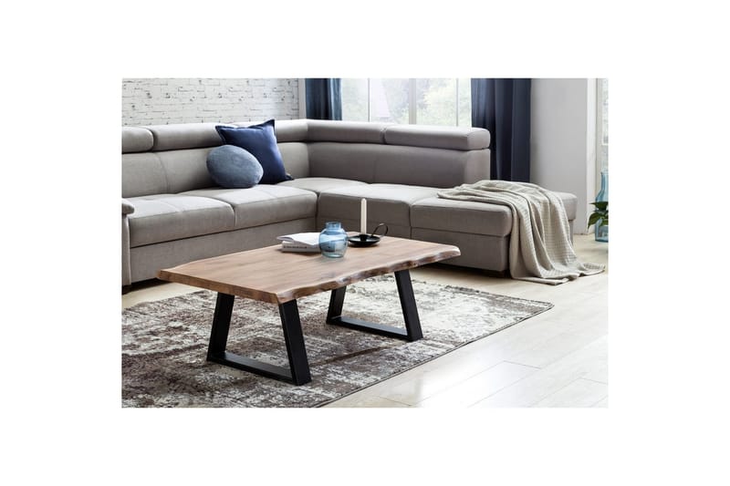 Sofabord Wohnling Gaya Massivt Akaciatræ Kant Look Landlig - Møbler - Borde - Sofabord