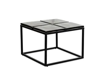 Sofabord Wohnling Kvadratisk glas 58 cm klassisk metalramme moderne - Møbler - Borde - Sofabord