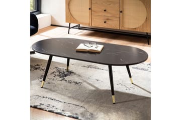 Sofabord Wohnling marmor look 120 cm, oval moderne stil Marmor sort - Marmor sort - Møbler - Borde - Sofabord