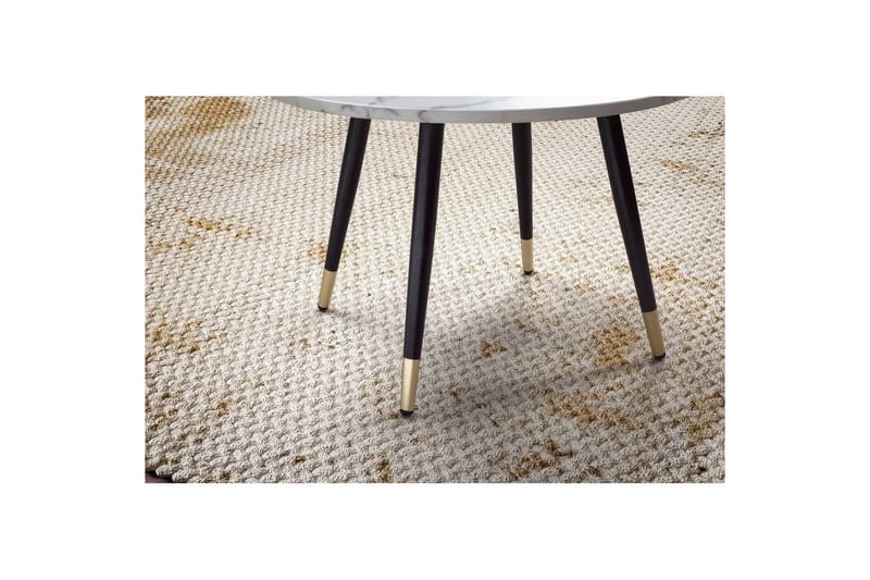 Sofabord Wohnling marmor look 60 cm rund, moderne stil Marmor Hvid - Marmor Hvid - Møbler - Borde - Sofabord