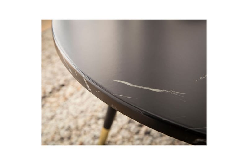 Sofabord Wohnling marmor look 60 cm rund, moderne stil Marmor sort - Marmor sort - Møbler - Borde - Sofabord