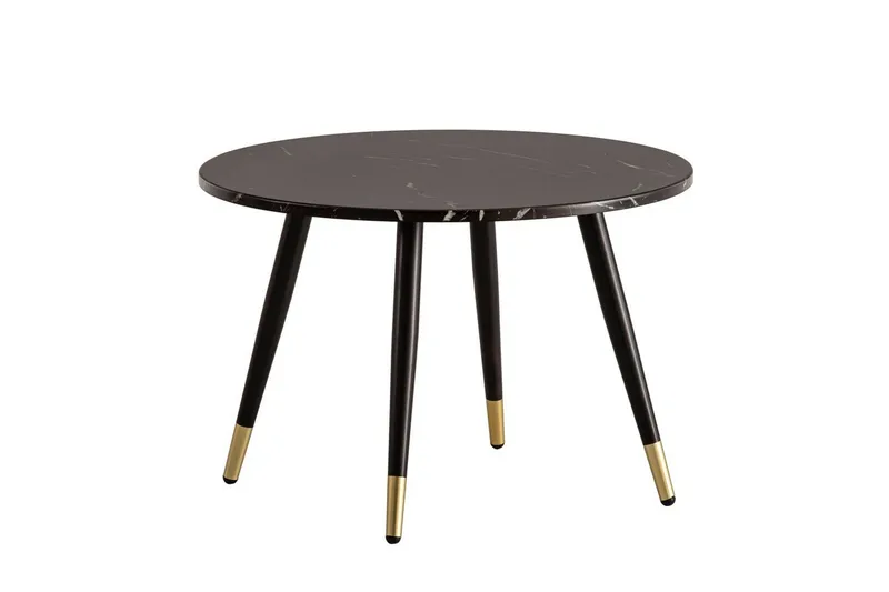 Sofabord Wohnling marmor look 60 cm rund, moderne stil Marmor sort, Marmor sort