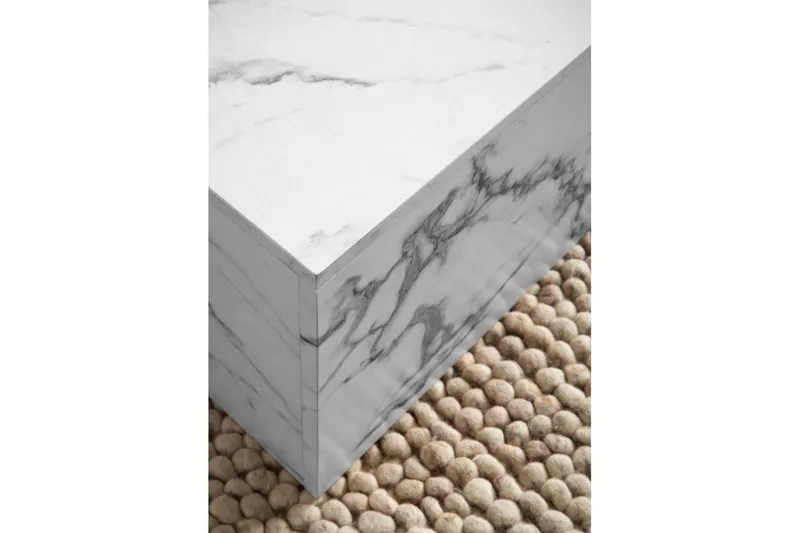 Sofabord Wohnling Marmorblok Udseende Rektangulær Moderne - Møbler - Borde - Sofabord