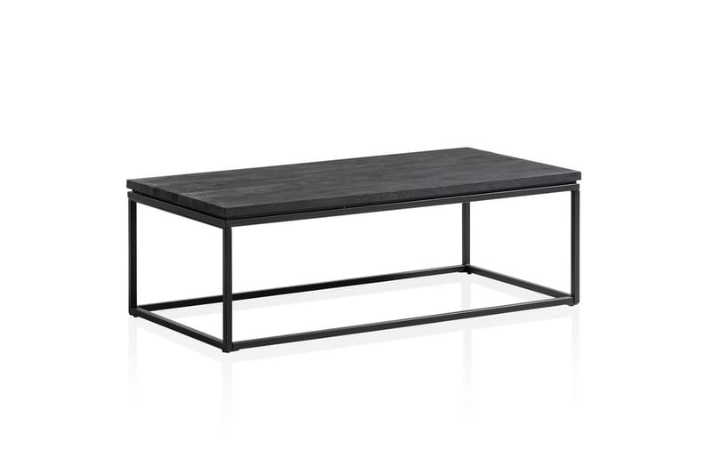 Sofabord Wohnling massivt træ, klassisk metalramme, moderne stil 120x60x40 cm - 120x60x40 cm - Møbler - Borde - Sofabord