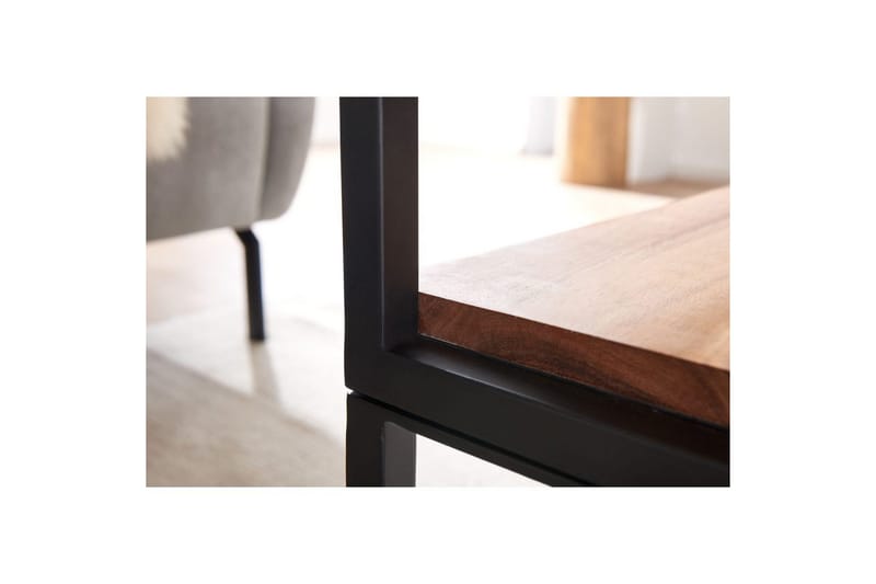 Sofabord Wohnling Massivt træ 100 cm rektangulær med bakke moderne - Møbler - Borde - Sofabord