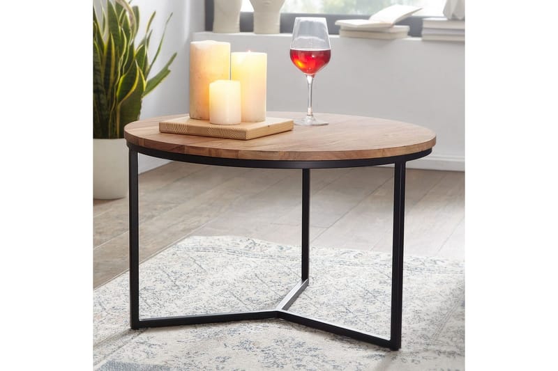 Sofabord Wohnling Massivt træ 60 cm rund Moderne - Møbler - Borde - Sofabord