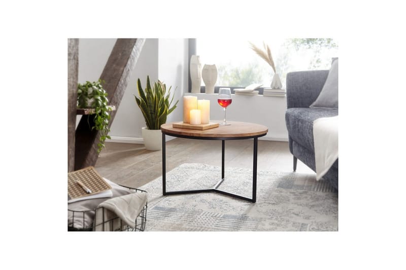 Sofabord Wohnling Massivt træ 60 cm rund Moderne - Møbler - Borde - Sofabord
