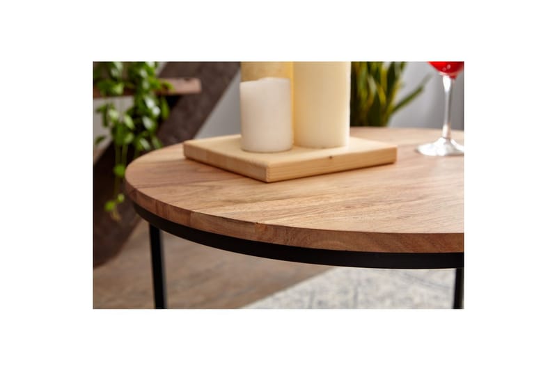 Sofabord Wohnling Massivt træ 60 cm rund Moderne - Møbler - Borde - Sofabord