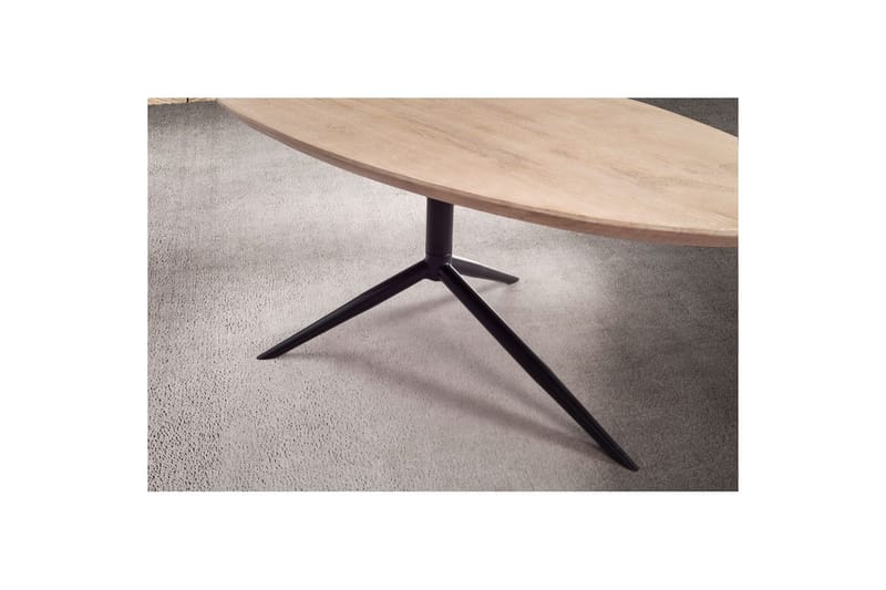 Sofabord Wohnling Massivt træ hvidvasket 86 cm oval moderne - Møbler - Borde - Sofabord