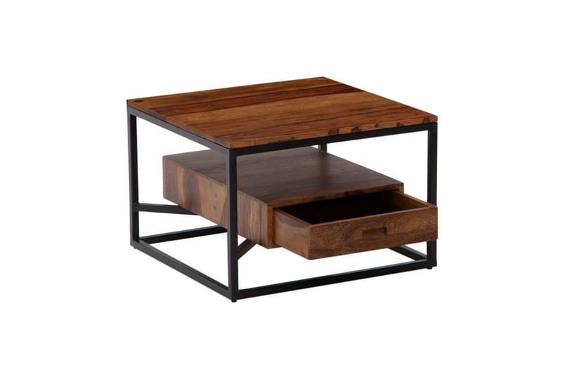 Sofabord Wohnling Massivt træ kvadratisk landhus med skuffebakke, undefined