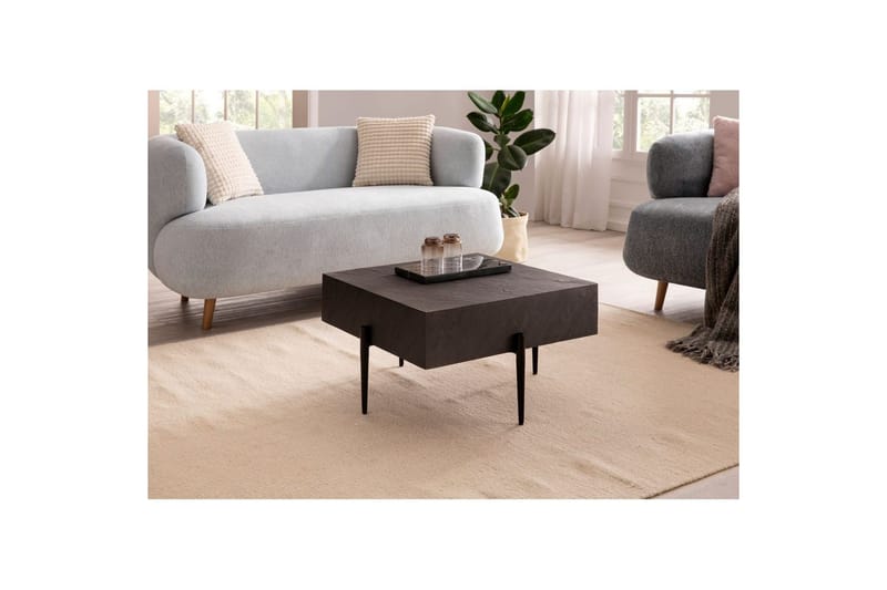 Sofabord Wohnling Massivt træ kvadratisk moderne stenlook moderne - Møbler - Borde - Sofabord