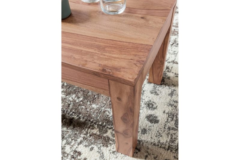 Sofabord Wohnling Massivt træ landhus klassisk håndlavet 45x45 cm, Akacietræ - 45x45 cm, Akacietræ - Møbler - Borde - Sofabord