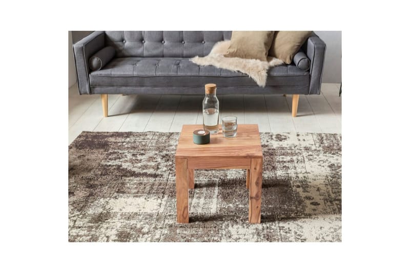 Sofabord Wohnling Massivt træ landhus klassisk håndlavet 45x45 cm, Akacietræ - 45x45 cm, Akacietræ - Møbler - Borde - Sofabord