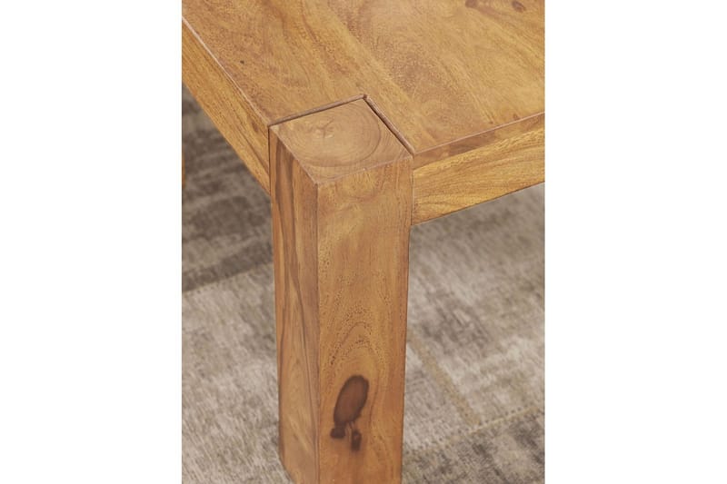 Sofabord Wohnling Massivt træ landhus klassisk håndlavet 60x60 cm, Akacietræ - 60x60 cm, Akacietræ - Møbler - Borde - Sofabord