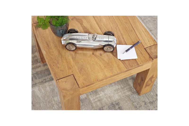 Sofabord Wohnling Massivt træ landhus klassisk håndlavet 60x60 cm, Akacietræ - 60x60 cm, Akacietræ - Møbler - Borde - Sofabord