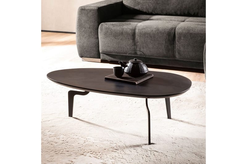 Sofabord Wohnling Massivt træ oval 86 cm Moderne - Møbler - Borde - Sofabord
