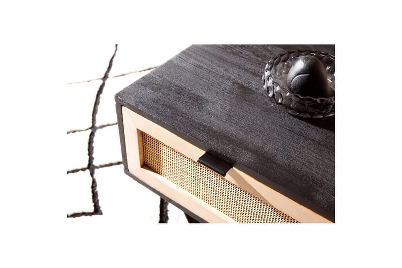 Sofabord Wohnling Massivt træ rattan med skuffe bicolor Moderne - Møbler - Borde - Sofabord