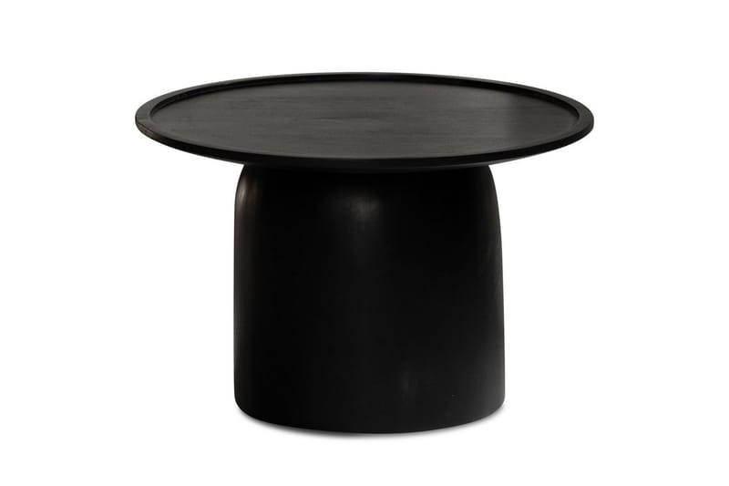 Sofabord Wohnling Massivt træ rund 60 cm cylinder stil base klassisk moderne - Møbler - Borde - Sofabord