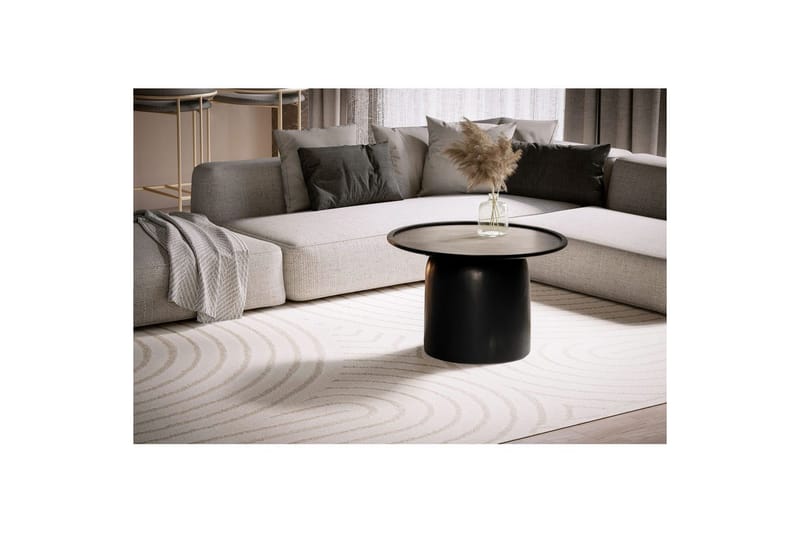 Sofabord Wohnling Massivt træ rund 60 cm cylinder stil base klassisk moderne - Møbler - Borde - Sofabord