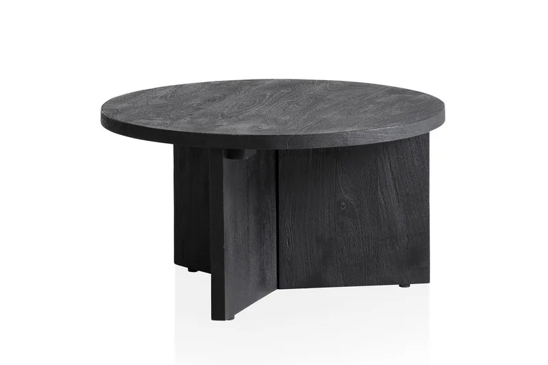 Sofabord Wohnling Massivt træ rund 60 cm klassisk bund landstil, undefined