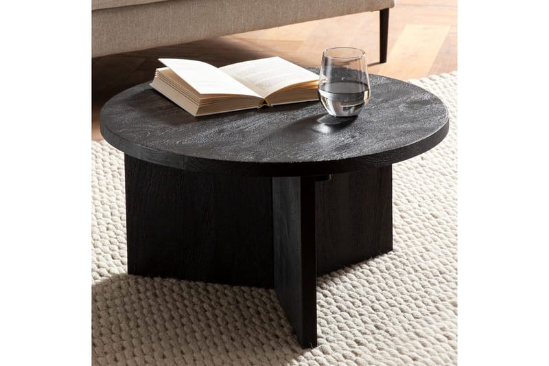 Sofabord Wohnling Massivt træ rund 60 cm klassisk bund landstil - Møbler - Borde - Sofabord