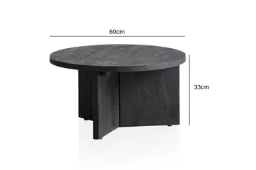Sofabord Wohnling Massivt træ rund 60 cm klassisk bund landstil - Møbler - Borde - Sofabord