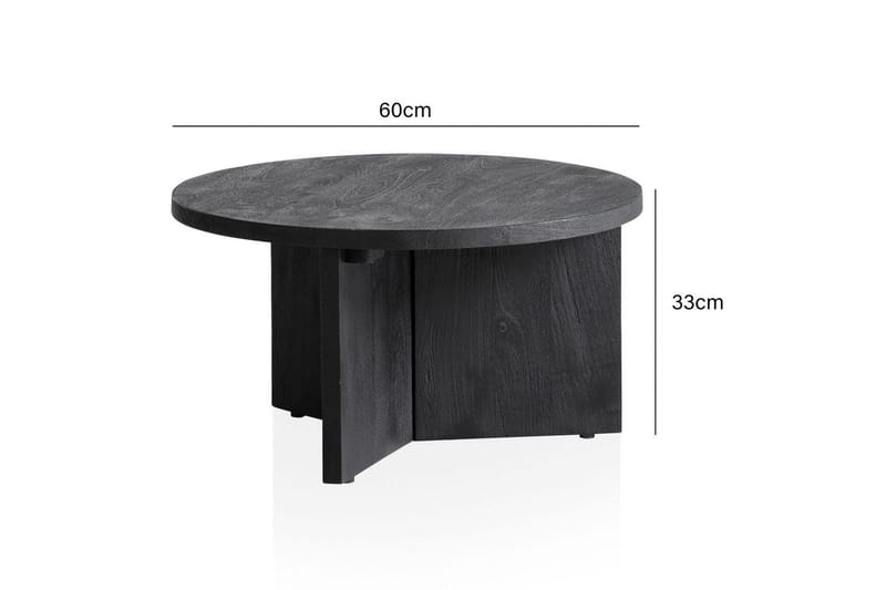 Sofabord Wohnling Massivt træ rund 60 cm klassisk bund landstil - Møbler - Borde - Sofabord