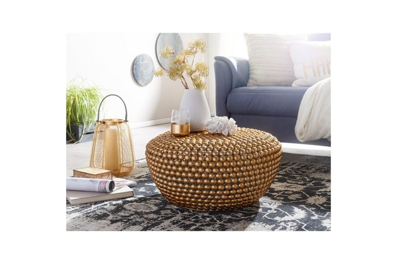 Sofabord Wohnling Metall Rund 60 cm Halvkugle Overflade Moderne - Møbler - Borde - Sofabord