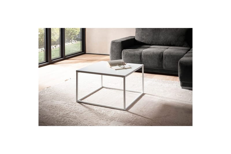 Sofabord Wohnling metallisk kvadratisk, moderne stil Hvid - Hvid - Møbler - Borde - Sofabord