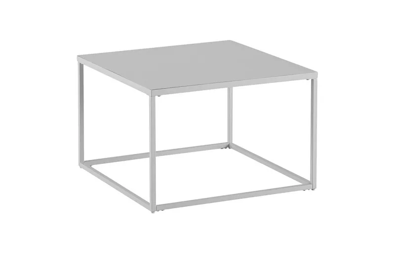 Sofabord Wohnling metallisk kvadratisk, moderne stil Hvid, Hvid