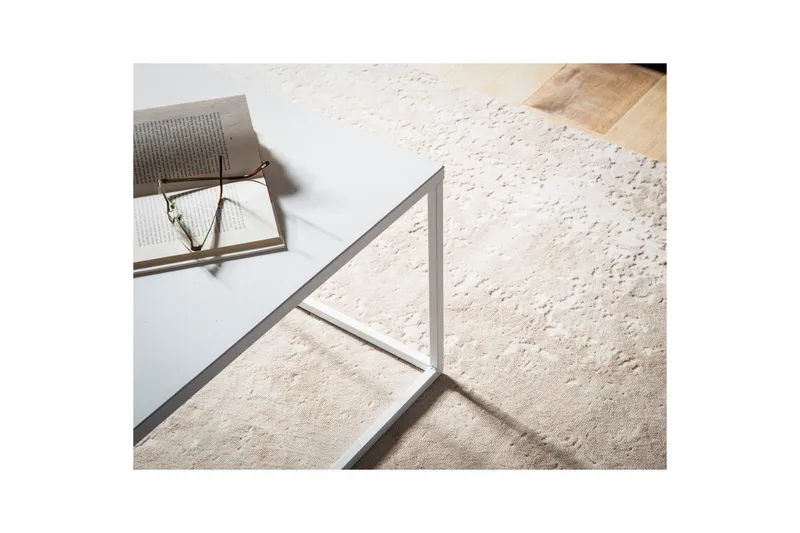 Sofabord Wohnling metallisk kvadratisk, moderne stil Hvid - Hvid - Møbler - Borde - Sofabord