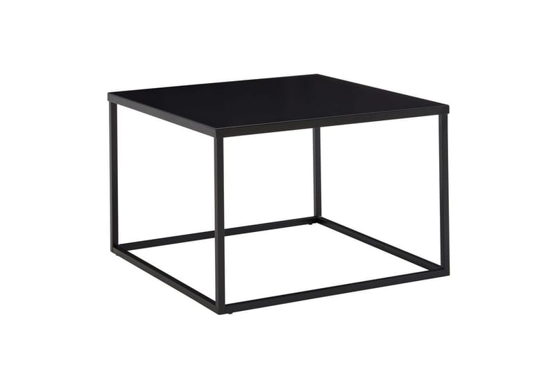 Sofabord Wohnling metallisk kvadratisk, moderne stil Sort - Sort - Møbler - Borde - Sofabord