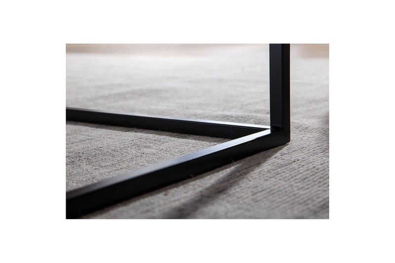 Sofabord Wohnling metallisk kvadratisk, moderne stil Sort - Sort - Møbler - Borde - Sofabord