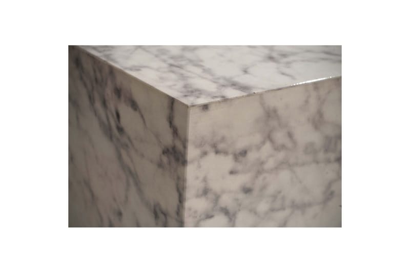 Sofabord Wohnling MONOBLOC marmorkig 40x40x45 cm, moderne stil Marmor Hvid - Marmor Hvid - Møbler - Borde - Sofabord