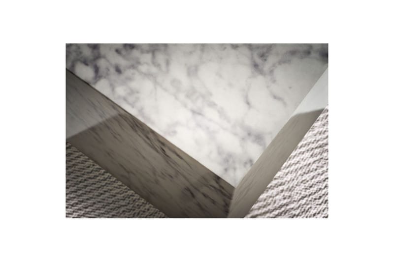 Sofabord Wohnling MONOBLOC marmorkig 40x40x45 cm, moderne stil Marmor Hvid - Marmor Hvid - Møbler - Borde - Sofabord