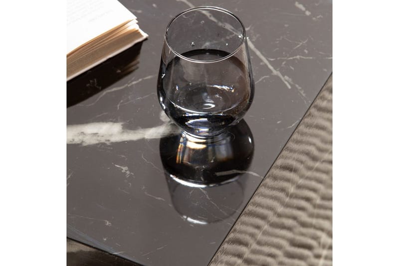 Sofabord Wohnling MONOBLOC marmorkig 40x40x45 cm, moderne stil Marmor sort - Marmor sort - Møbler - Borde - Sofabord
