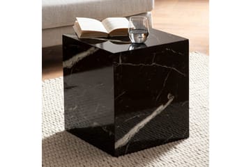 Sofabord Wohnling MONOBLOC marmorkig 40x40x45 cm, moderne stil Marmor sort - Marmor sort - Møbler - Borde - Sofabord