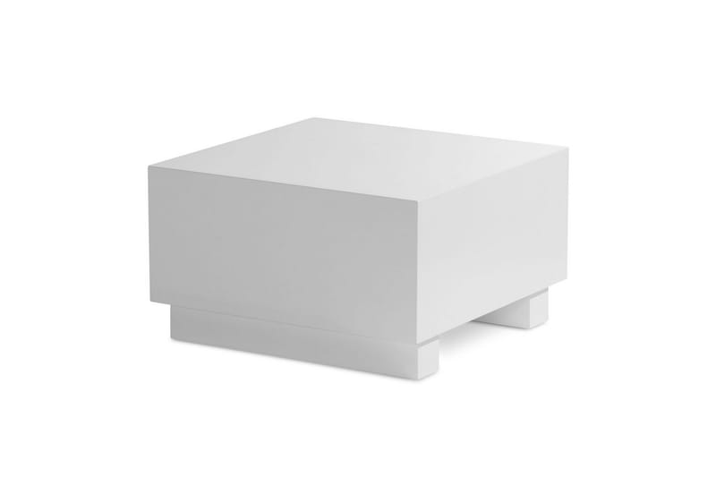 Sofabord Wohnling MONOBLOC moderne look, 60x60x35 cm, løberben Hvid - Hvid - Møbler - Borde - Sofabord