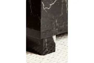 Sofabord Wohnling MONOBLOC moderne look, 60x60x35 cm, løberben Marmor sort - Marmor sort - Møbler - Borde - Sofabord