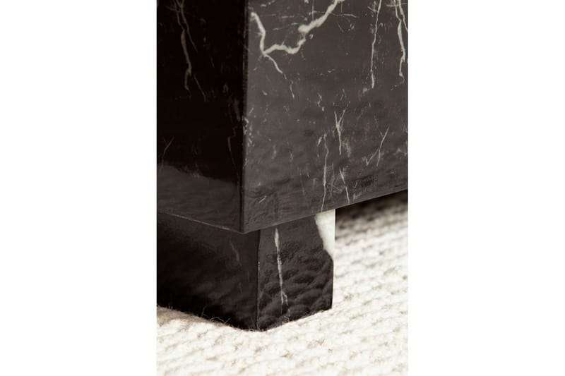 Sofabord Wohnling MONOBLOC moderne look, 60x60x35 cm, løberben Marmor sort - Marmor sort - Møbler - Borde - Sofabord