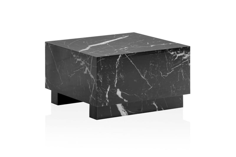 Sofabord Wohnling MONOBLOC moderne look, 60x60x35 cm, løberben Marmor sort, Marmor sort