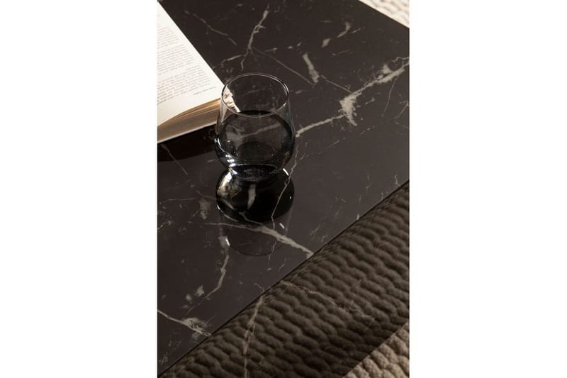 Sofabord Wohnling MONOBLOC moderne look, 60x60x35 cm, løberben Marmor sort - Marmor sort - Møbler - Borde - Sofabord