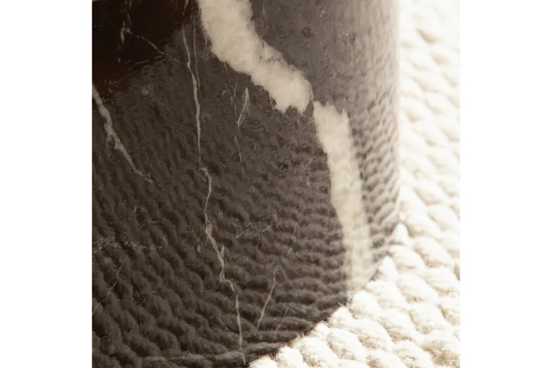 Sofabord Wohnling MONOBLOC rundt 60 cm, moderne stil Marmor sort - Marmor sort - Møbler - Borde - Sofabord