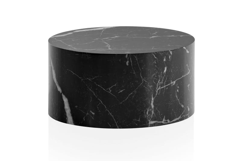 Sofabord Wohnling MONOBLOC rundt 60 cm, moderne stil Marmor sort, Marmor sort
